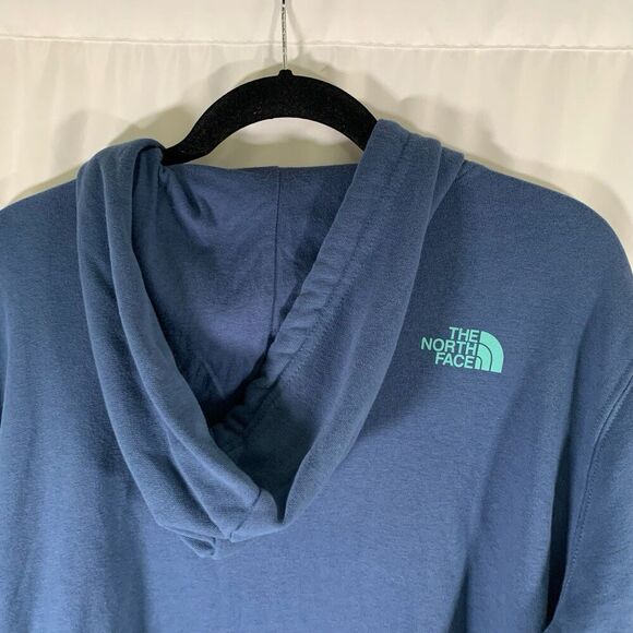 North Face Hoodie Men's Large Blue Graphic Print Pockets Drawstring Pullover - Picture 9 of 10